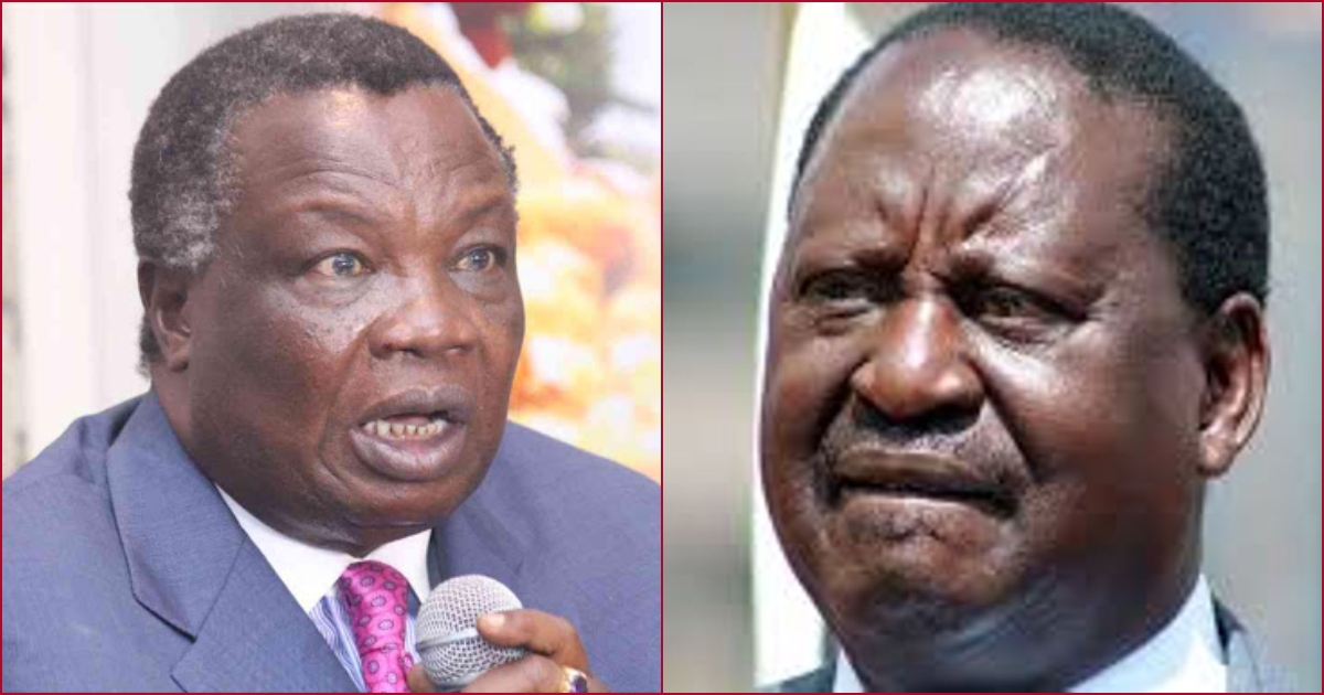 Collaged photos of COTU boss Francis Atwoli and ODM leader Raila Odinga.
